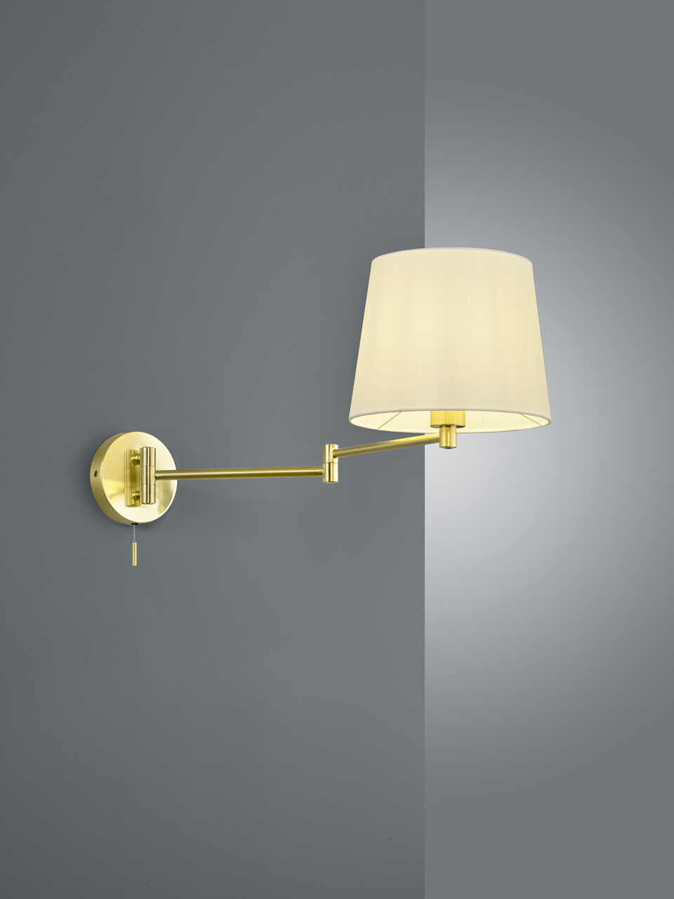 Lampa de perete Lyon, TRIO, 25.5x32.5 cm, 60W, 1x E27, metal, bronz mat/alb - imagine 3